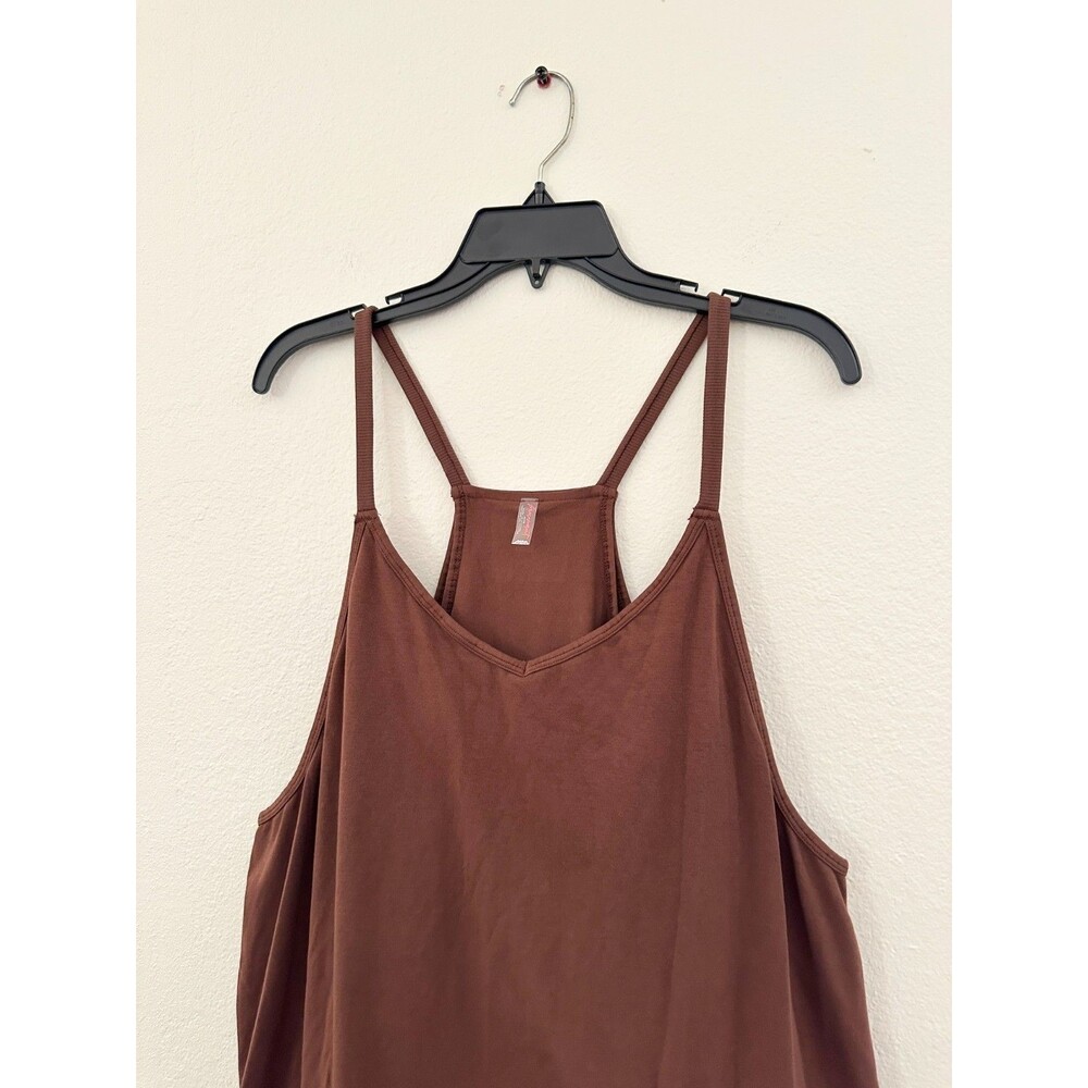 Free People Movement Hot Shot Mini Dress Unitard Lined Brown Women's XL X-Large - Picture 2 of 9